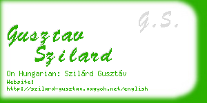 gusztav szilard business card