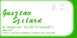 gusztav szilard business card